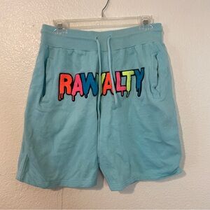 Rawyalty Mens Streetwear‎ Sweatshorts Blue Size Medium